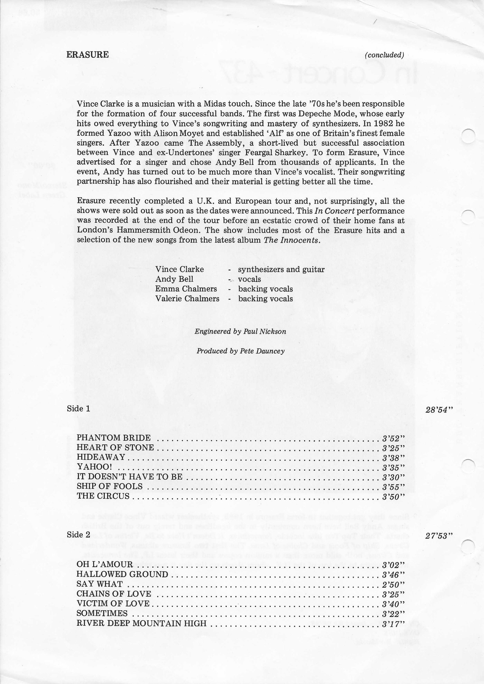 Inserts from CN 5173 S